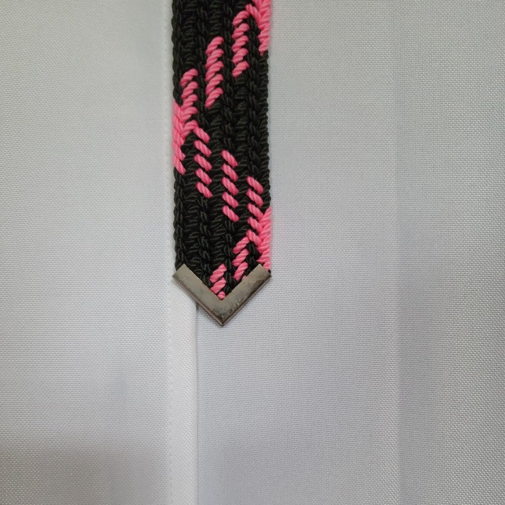 Pink and Black Braided belt - Picture 3 of 5